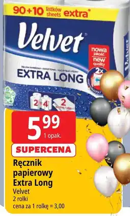 E.Leclerc Ręcznik papierowy Velvet Extra Long oferta