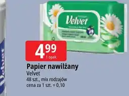 E.Leclerc Papier toaletowy nawilżany rumianek & aloe vera Velvet oferta
