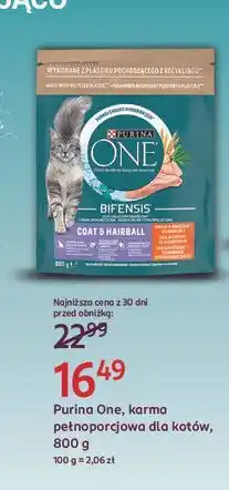 Rossmann Karma dla kota coat & hairball kurczak i pełne ziarna Purina One oferta