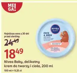 Rossmann Krem delikatny do twarzy i ciała Nivea Baby oferta
