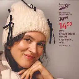 Rossmann Czapka damska beżowa z kokardami Eloy oferta