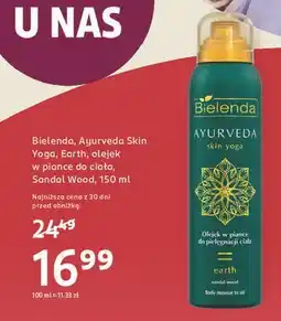 Rossmann Olejek w piance do ciała ayurveda Bielenda oferta