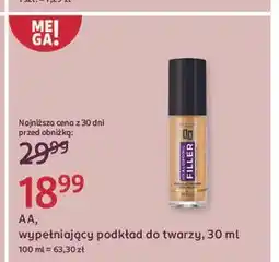 Rossmann Nawilżający podkład wypełniający 109 caramel Aa Hyaluronic Filler oferta