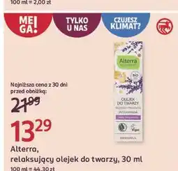 Rossmann Olejek do twarzy bio lawenda Alterra oferta
