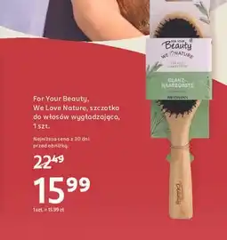 Rossmann Szczotka do włosów wygładzająca For Your Beauty We Love Nature oferta
