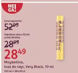Rossmann Tusz do rzęs very black Maybelline oferta