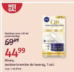Rossmann Krem do twarzy przeciwzmarszczkowy ujędrniający + krem na noc Nivea Q10 oferta
