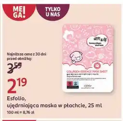 Rossmann Maska do twarzy w płachcie collagen Esfolio oferta