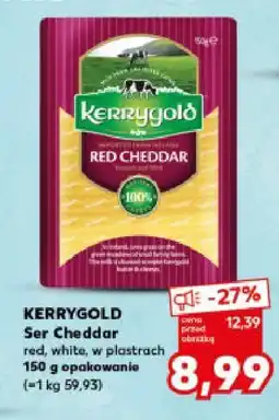 Kaufland Ser Cheddar red w plastrach Kerrygold oferta