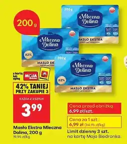Biedronka Masło ekstra Mleczna Dolina oferta