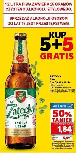 Kaufland Piwo Zatecky 0% oferta