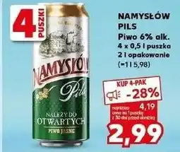 Kaufland Piwo Namysłów Pils oferta