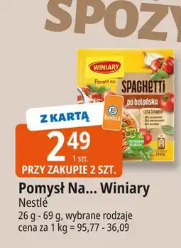 E.Leclerc Spaghetti po bolońsku Winiary Pomysł Na oferta