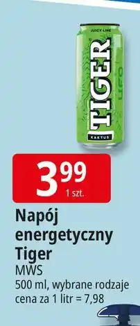 E.Leclerc Napój kaktus Tiger Energy Drink Juicy Line oferta