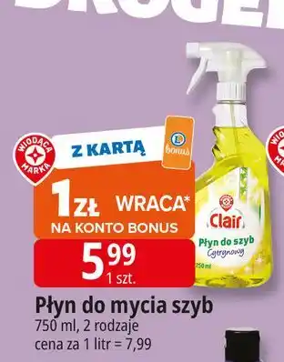 E.Leclerc Płyn do mycia szyb cytrynowy Wiodąca Marka Clair oferta