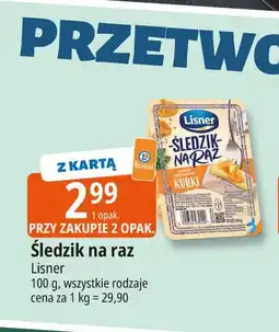 E.Leclerc Z kurkami Lisner Śledzik Na Raz oferta