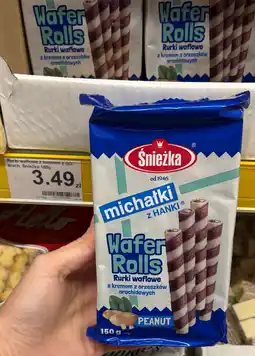 Dino Wafelki Śnieżka Michałki z Hanki Wafer Rolls orzechowe oferta