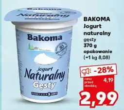 Kaufland BAKOMA Jogurt naturalny gęsty 370 g opakowanie (=1 kg 8,08) oferta