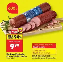 Biedronka Kiełbasa Żywiecka Kraina Wędlin 600 g oferta