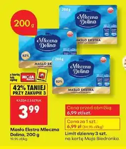 Biedronka Masło Ekstra Mleczna Dolina 200 g oferta