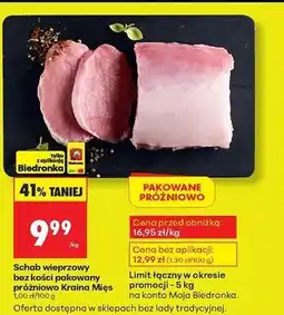Biedronka Schab wieprzowy bez kości Kraina Mięsa oferta