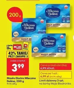 Biedronka Masło ekstra 82% Mleczna Dolina oferta