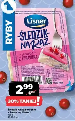 Netto Śledzik na raz w sosie śmietankowym z żurawiną Lisner Na Raz oferta