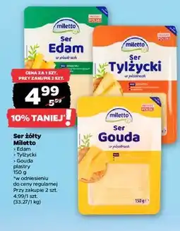 Netto Ser gouda plastry Miletto oferta
