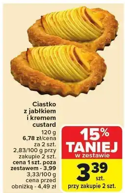 Carrefour Market Ciastko z jabłkiem i kremem Carrefour oferta