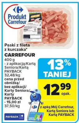 Carrefour Market Paski z fileta z kurczaka CARREFOUR oferta