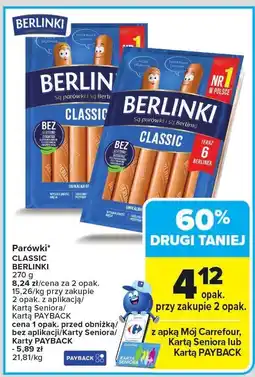 Carrefour Parówki Classic Berlinki oferta