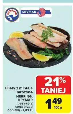 Carrefour Filety z mintaja mrożone KRYMAR oferta