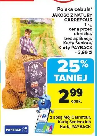 Carrefour Cebula polska JAKOŚĆ Z NATURY CARREFOUR oferta