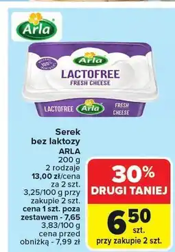 Carrefour Serek bez laktozy Arla oferta