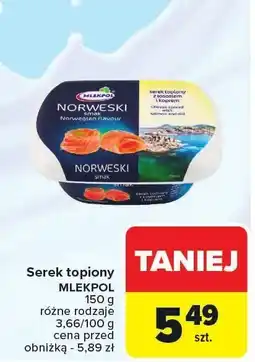 Carrefour Serek topiony Mlekpol oferta