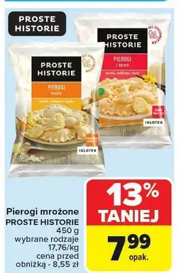 Carrefour Pierogi mrożone Proste Historie oferta