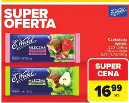 Carrefour Czekolada Wedel mleczna różne rodzaje E.Wedel oferta