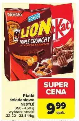 Carrefour Płatki śniadaniowe Nestle Lion & KitKat oferta