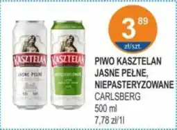 Rabat Piwo kasztelan jasne pełne, niepasteryzowane carlsberg oferta