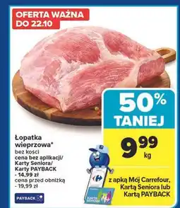 Carrefour Łopatka wieprzowa bez kości oferta