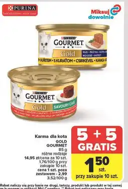 Carrefour Karma dla kota mus z kurczakiem Purina Gourmet Gold oferta