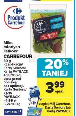 Carrefour Mix młodych listków Carrefour Targ Świeżości oferta