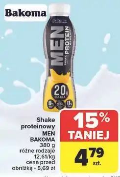 Carrefour Shake waniliowy Bakoma Men Protein oferta