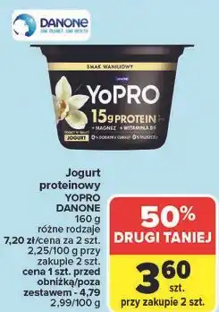 Carrefour Jogurt proteinowy wanilia Danone Yopro oferta