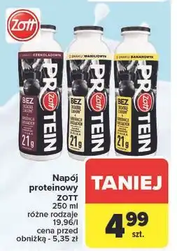 Carrefour Napój proteinowy bananowy Zott Protein oferta