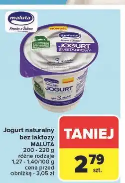 Carrefour Jogurt śmietankowy bez laktozy Maluta oferta