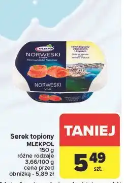Carrefour Serek topiony norweski Mlekpol oferta