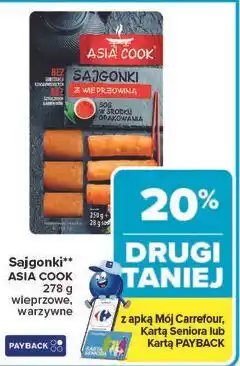 Carrefour Sajgonki warzywne + sos Asia Cook oferta