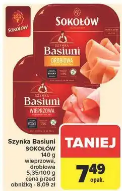 Carrefour Szynka basiuni drobiowa Sokołów oferta