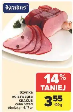 Carrefour Szynka od szwagra Krakus Animex oferta
